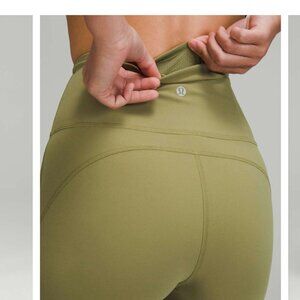 NWT Lululemon Groove Super-High-Rise Crop 23" Bronze Green NULU SIZE 4 super hr
